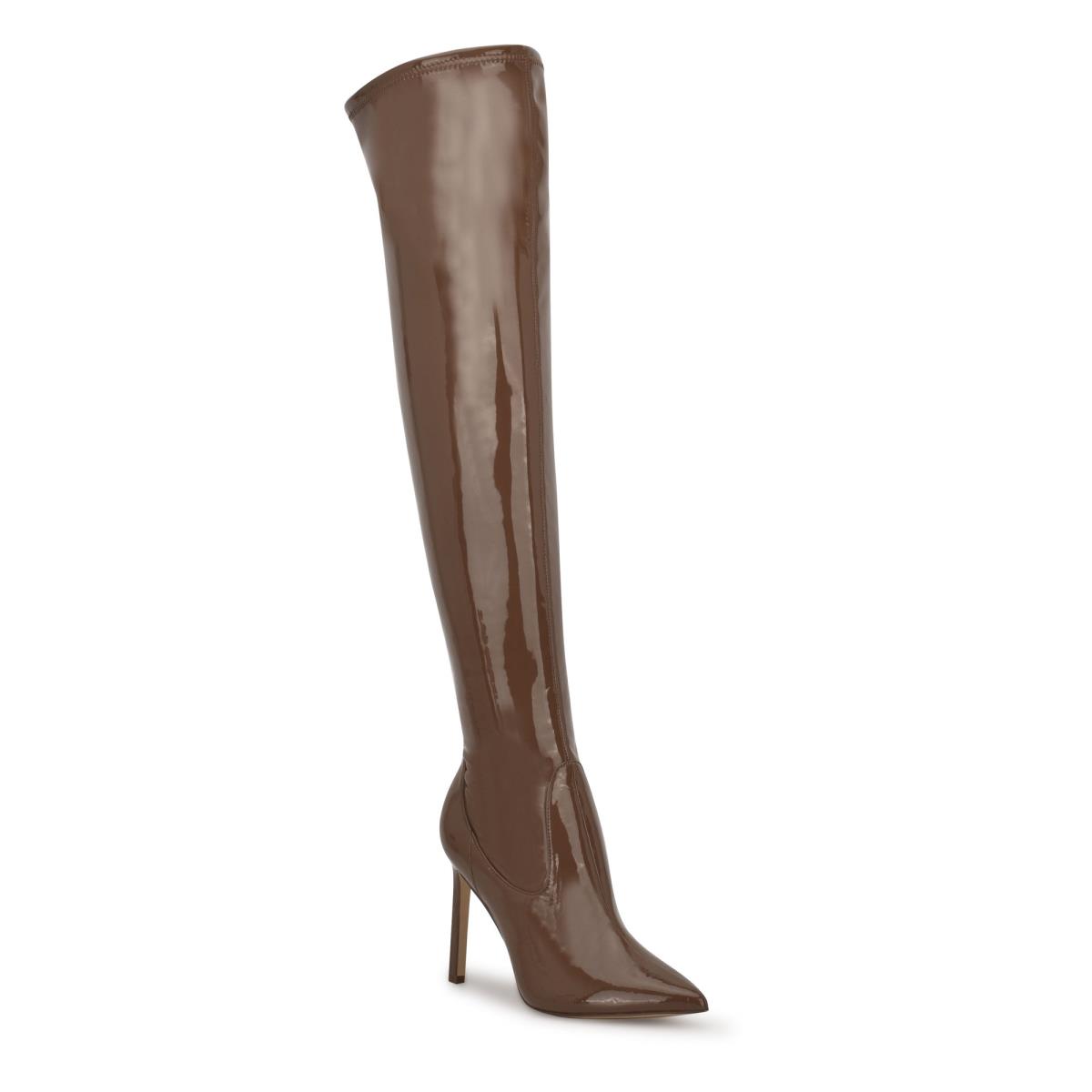 Nine West Tacy Over The Knee Boots Brown | DPTW62018