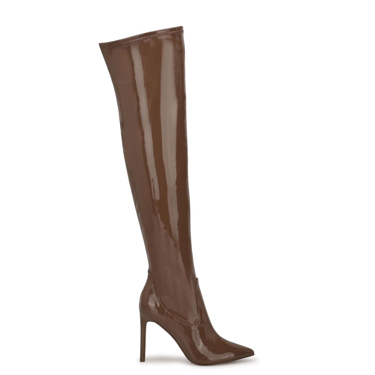 Nine West Tacy Over The Knee Boots Brown | DPTW62018