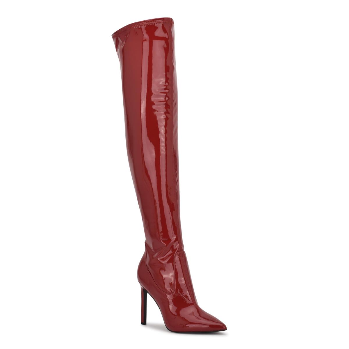 Nine West Tacy Over The Knee Boots Red | VKOM39628