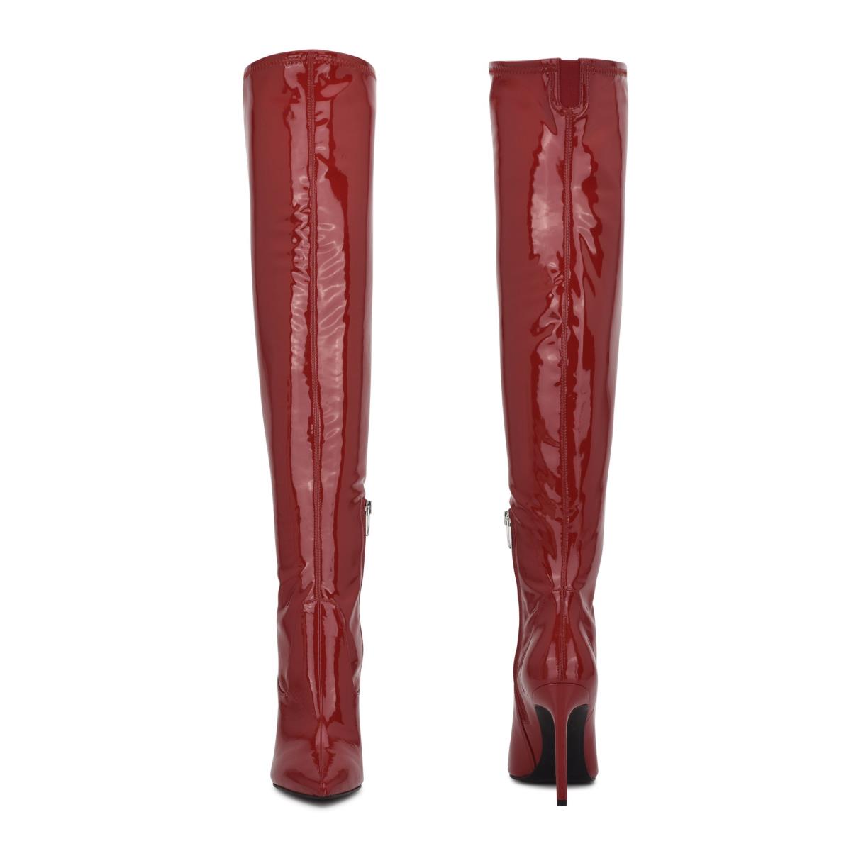 Nine West Tacy Over The Knee Boots Red | VKOM39628