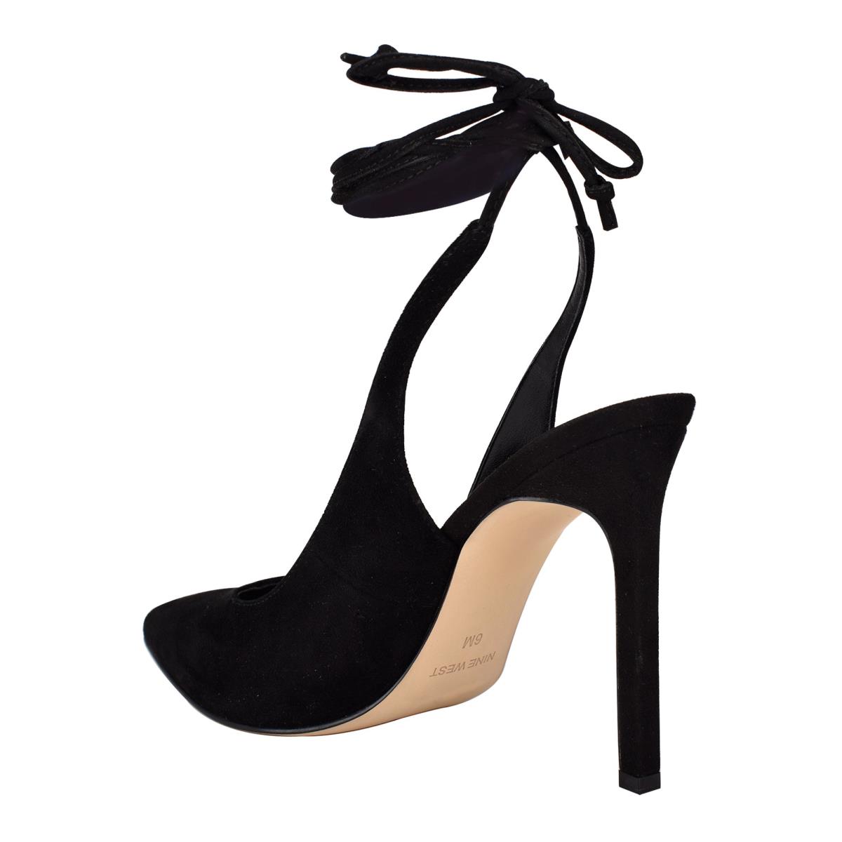 Nine West Talon Ankle Wrap Dress Pumps Black | VXYH95736