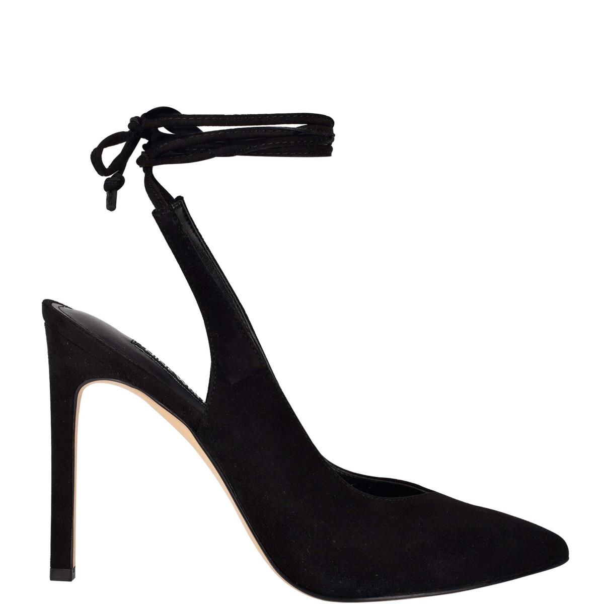 Nine West Talon Ankle Wrap Dress Pumps Black | VXYH95736