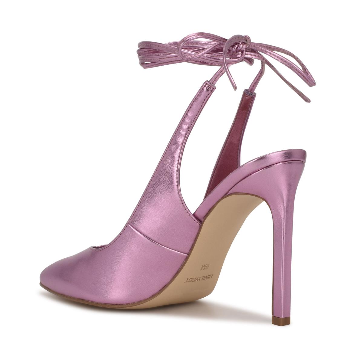 Nine West Talon Ankle Wrap Dress Pumps Pink | IGTF93826