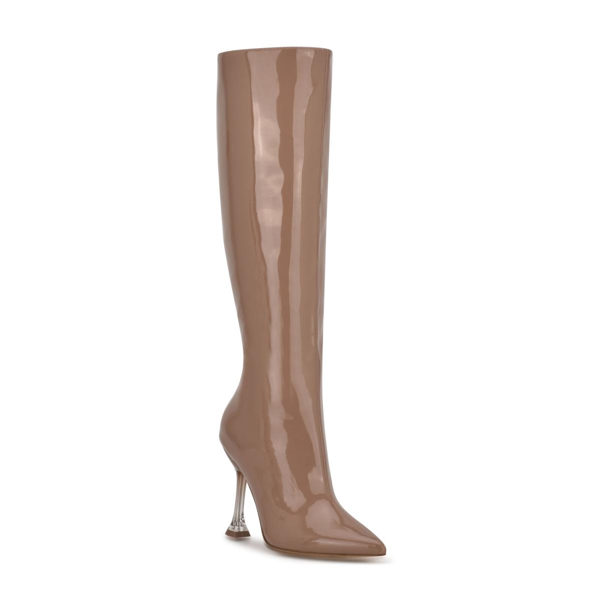 Nine West Talya Dress Boots Brown | SMZC53461