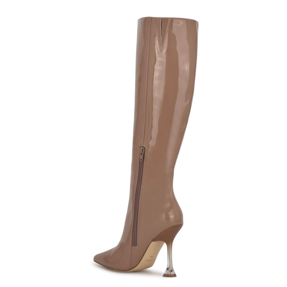 Nine West Talya Dress Boots Brown | SMZC53461