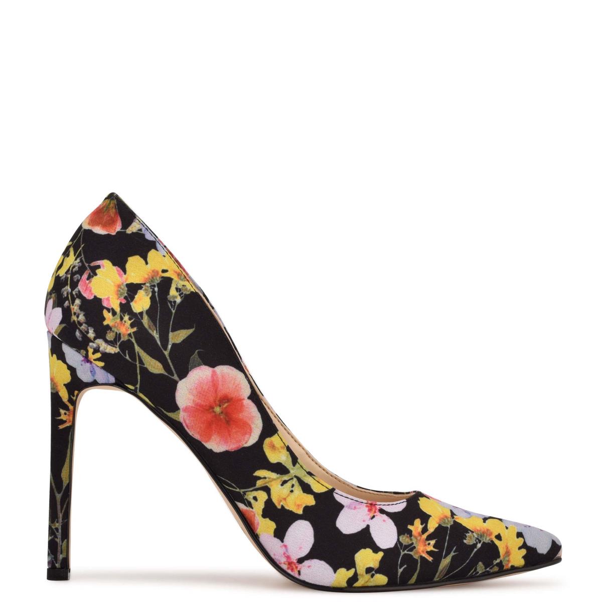 Nine West Tatiana Pointy Toe Pumps Black / Multicolor | OPMA91832