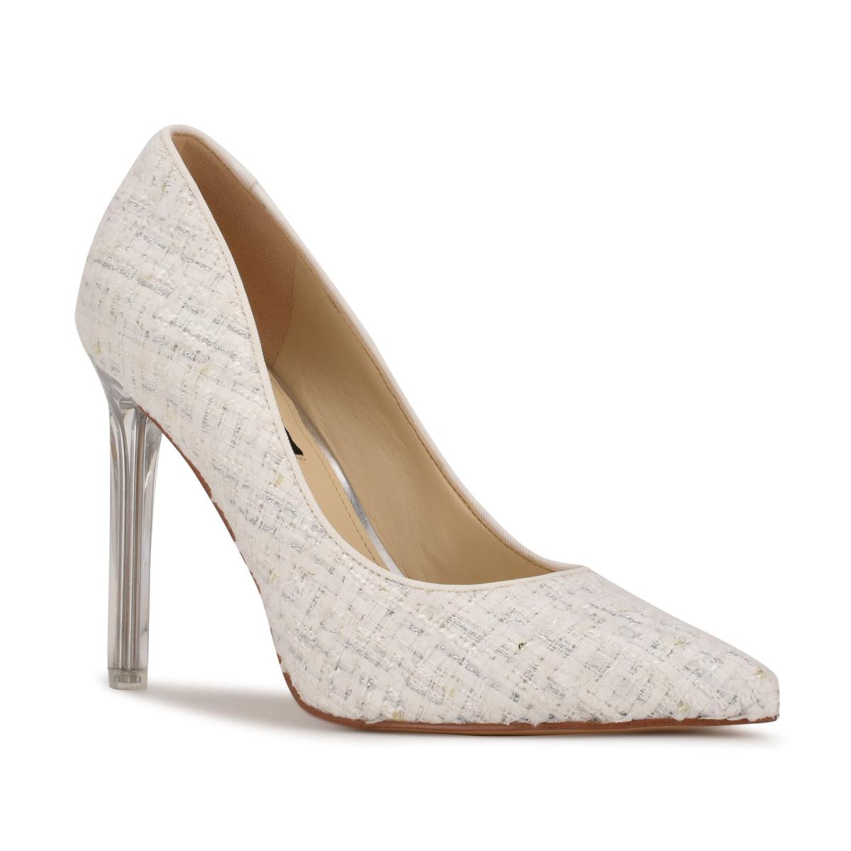 Nine West Tatiana Pointy Toe Pumps White | RQBO53618