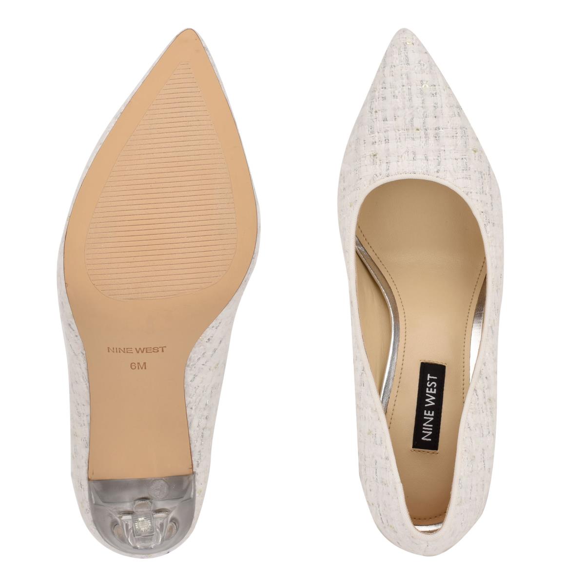 Nine West Tatiana Pointy Toe Pumps White | RQBO53618