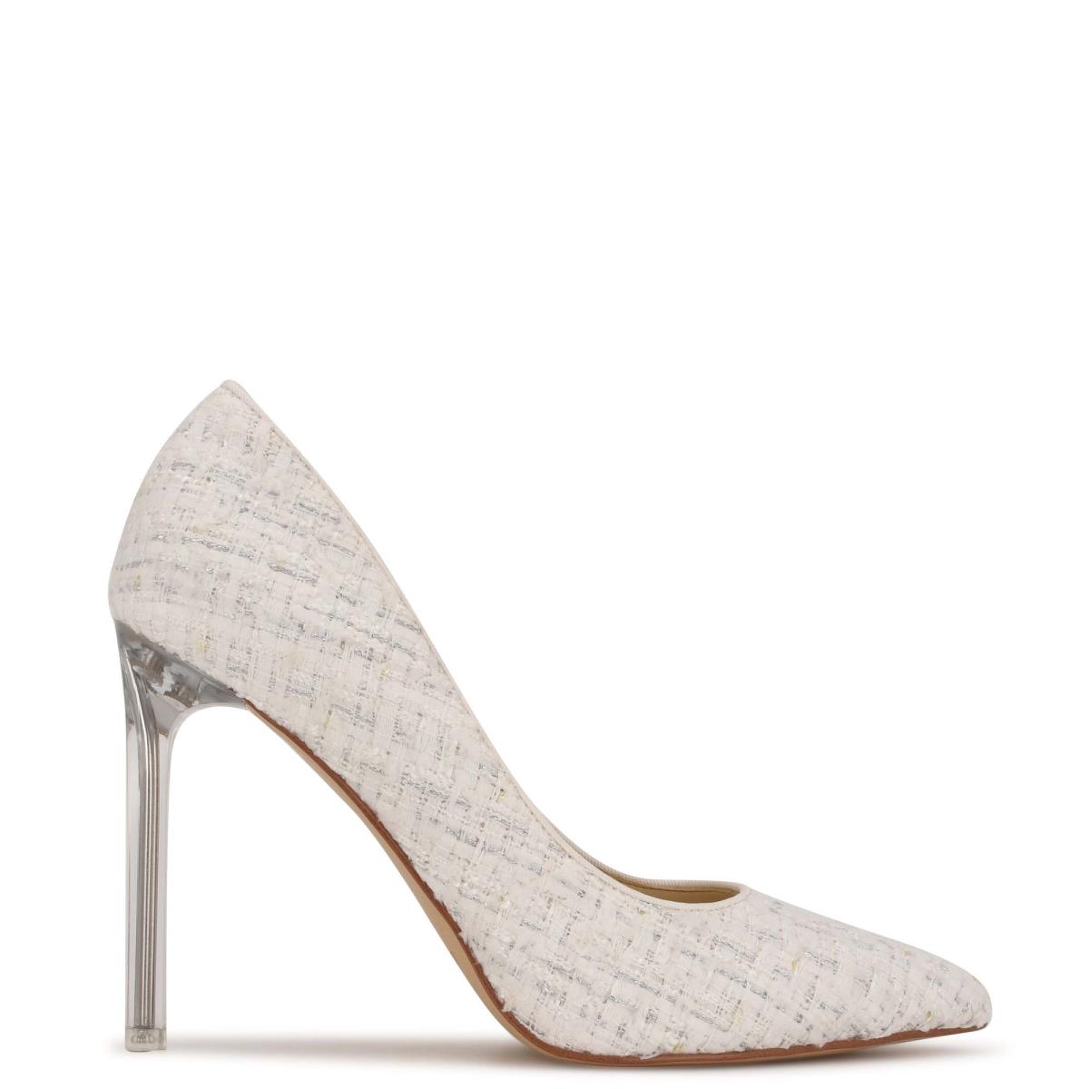 Nine West Tatiana Pointy Toe Pumps White | RQBO53618