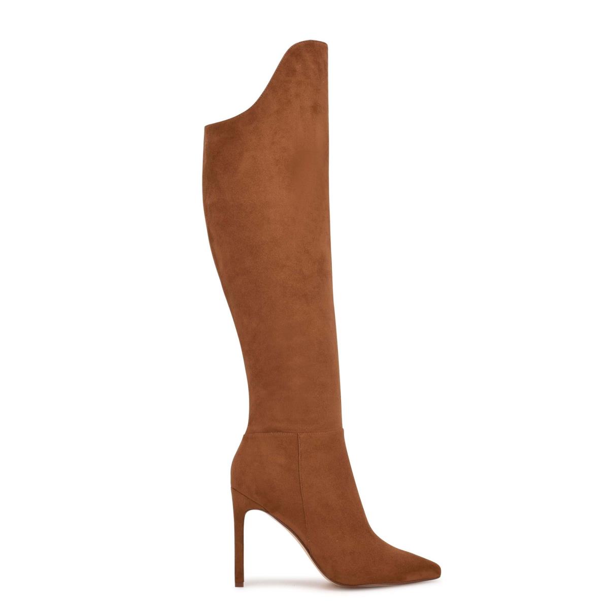 Nine West Teleena Heeled Boots Brown | WUYR12793