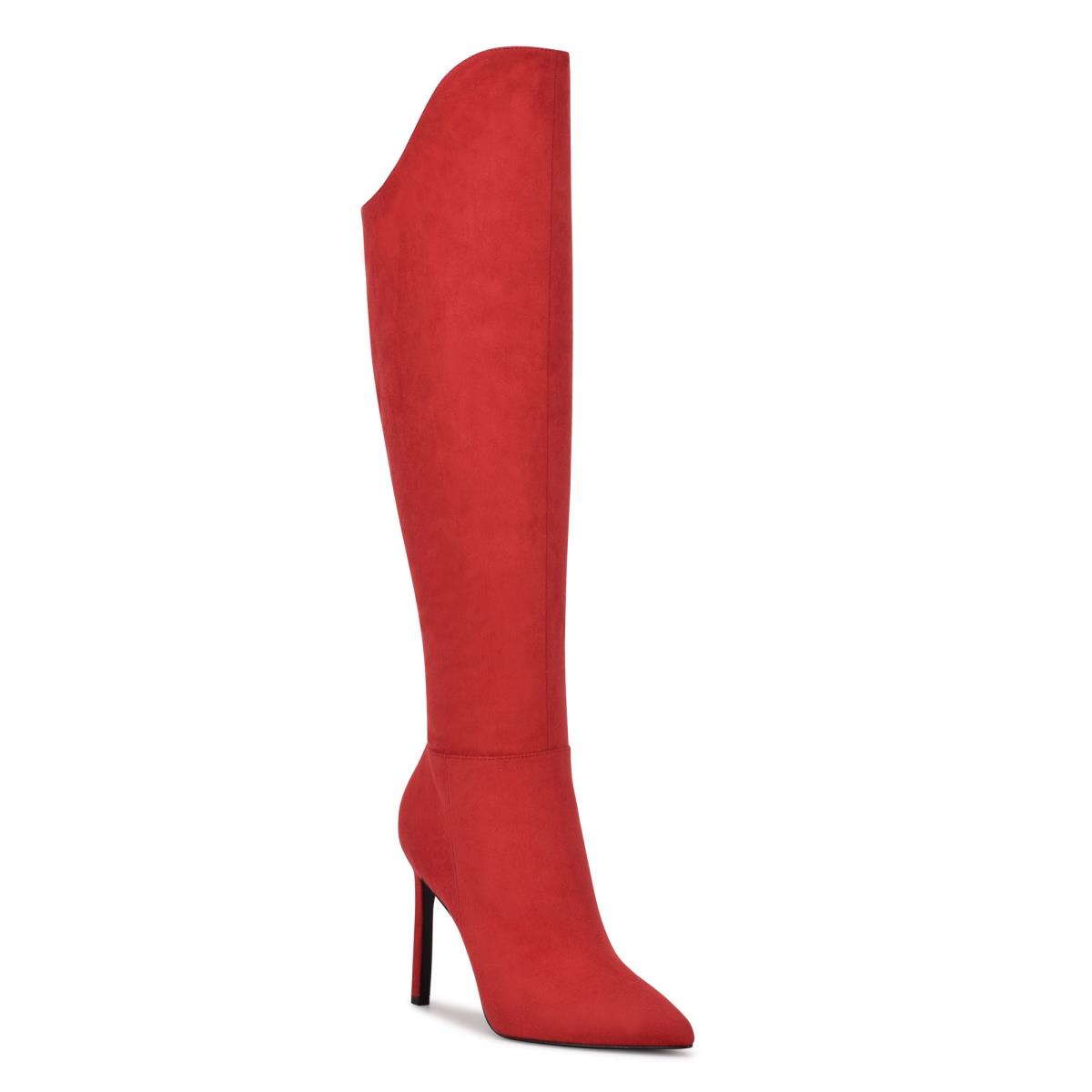 Nine West Teleena Heeled Boots Red | CGKS20753