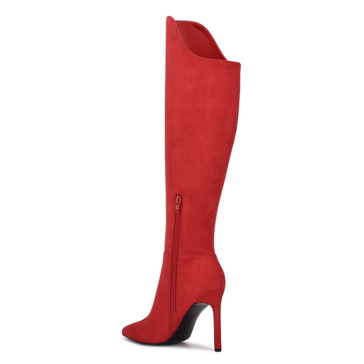 Nine West Teleena Heeled Boots Red | CGKS20753