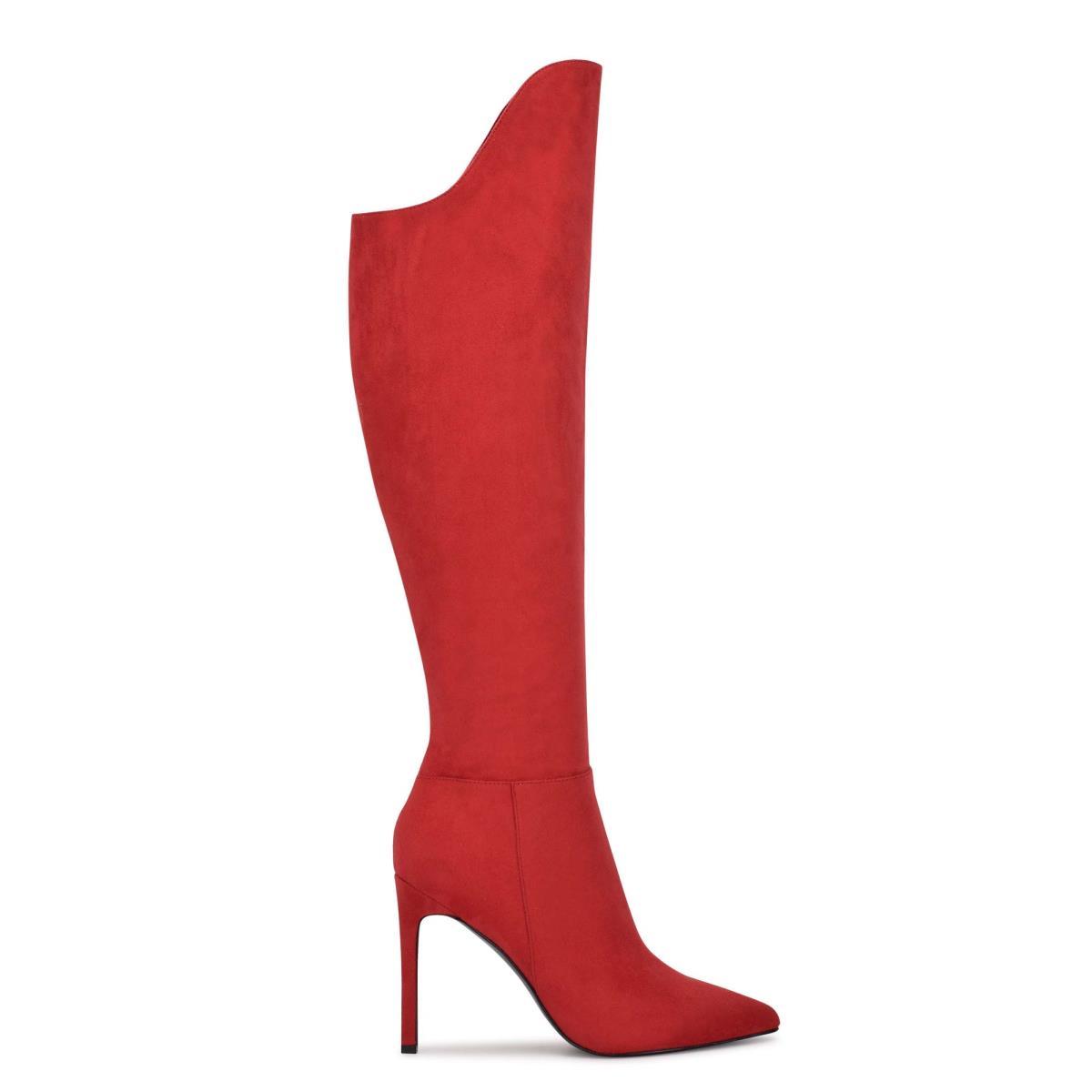 Nine West Teleena Heeled Boots Red | CGKS20753