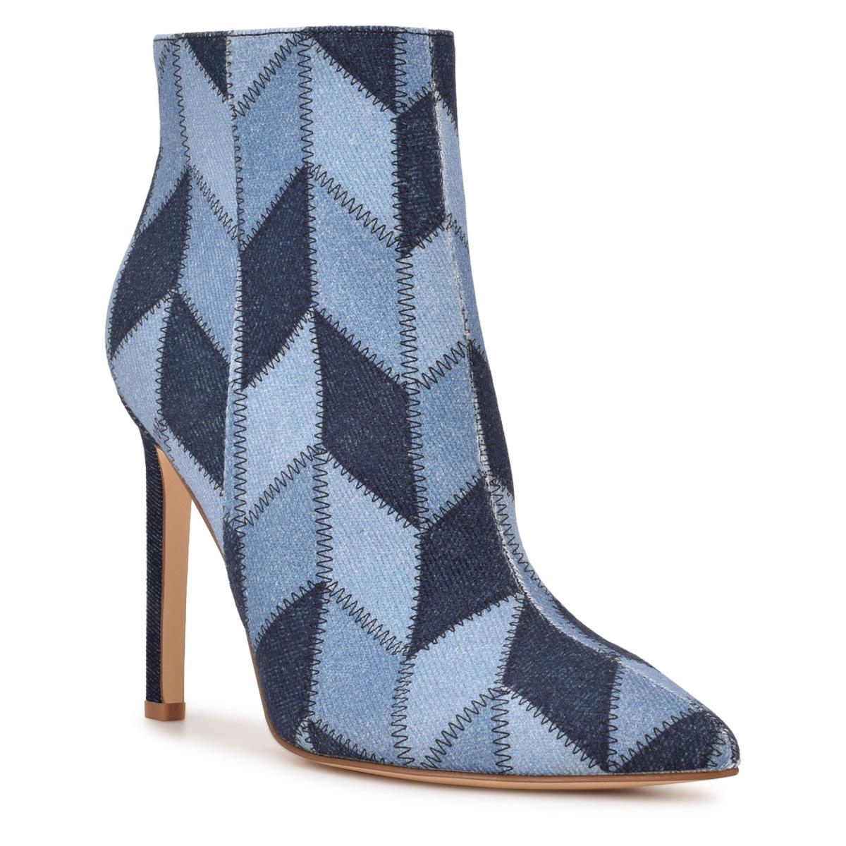 Nine West Tennon Dress Bootie Booties Blue | MJYS78596