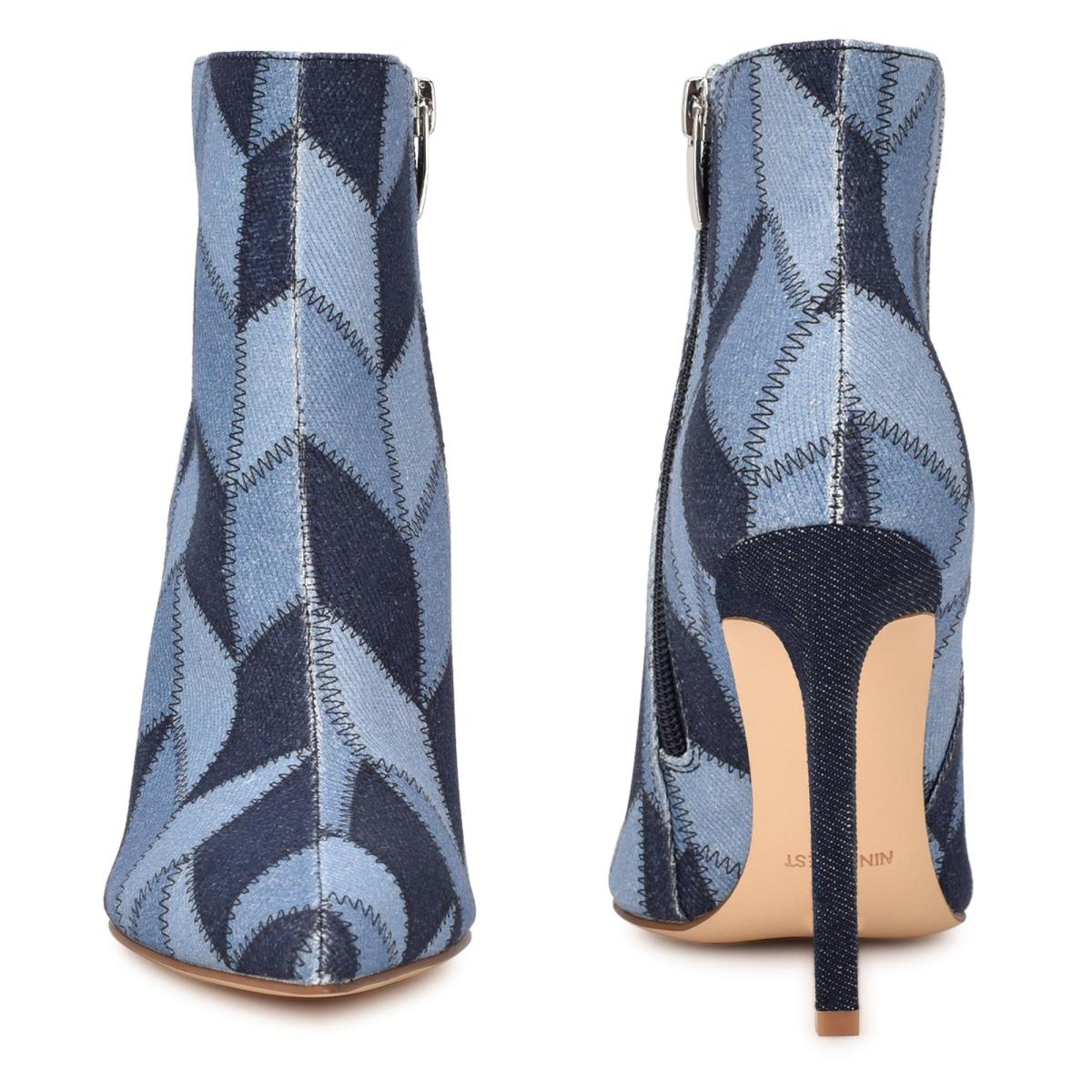 Nine West Tennon Dress Bootie Booties Blue | MJYS78596