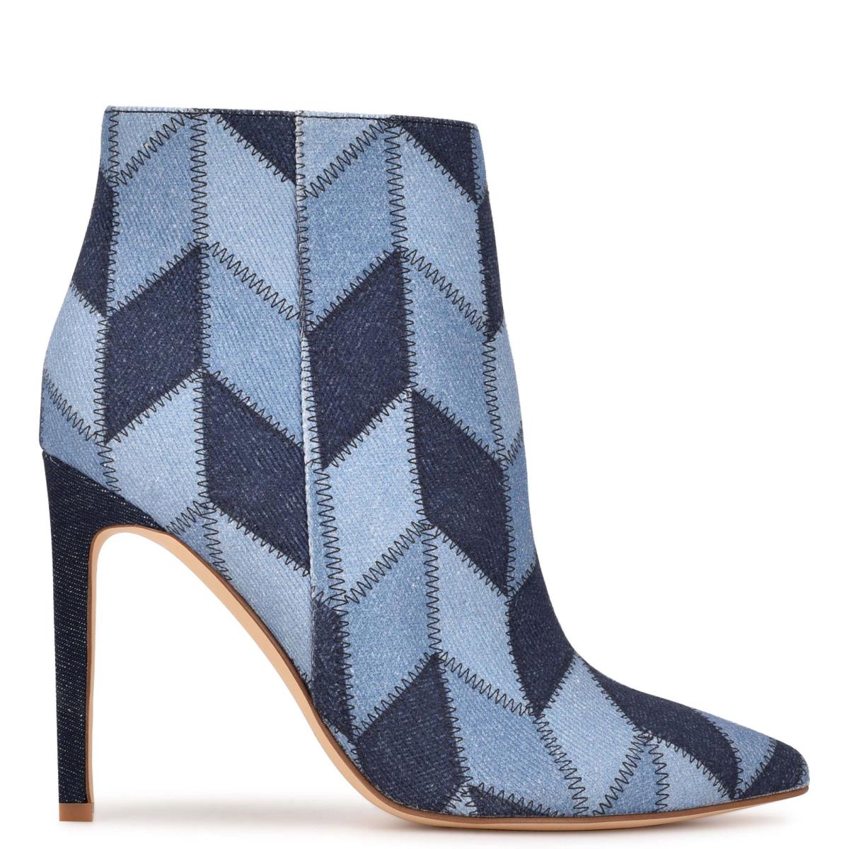 Nine West Tennon Dress Bootie Booties Blue | MJYS78596