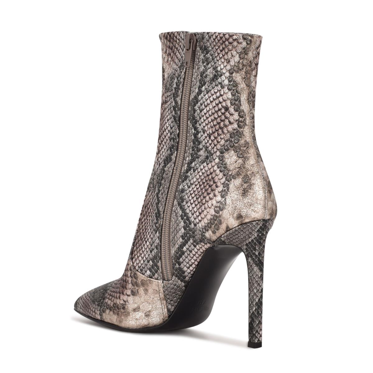 Nine West Teoy Dress Booties Snake | MTGC85742