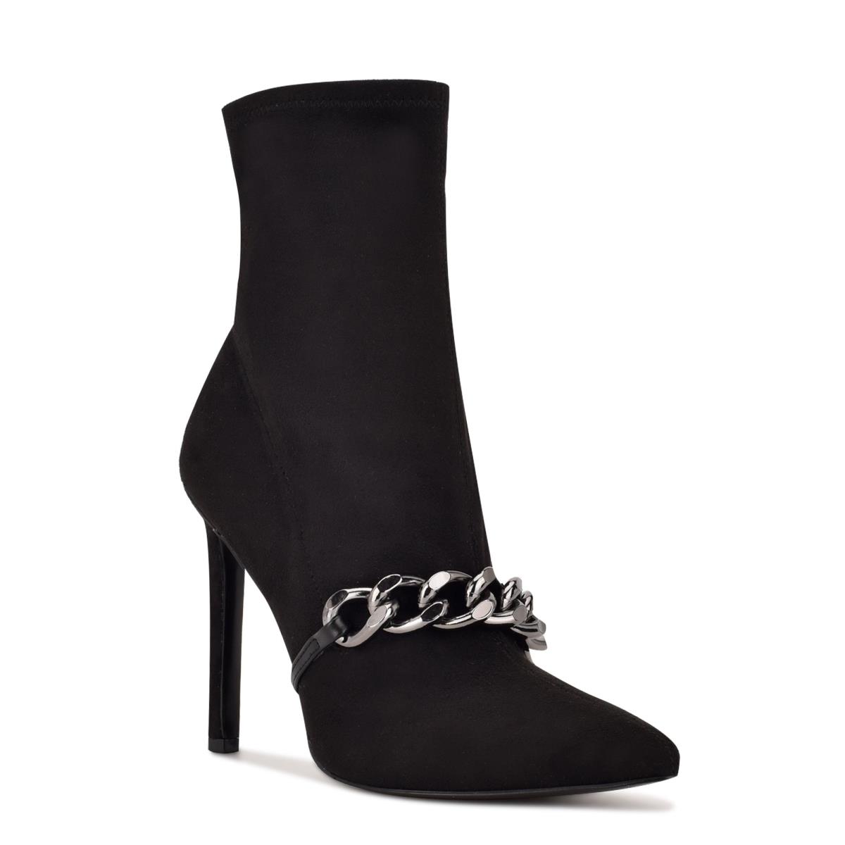 Nine West Timbaa Dress Bootie Booties Black | LRBT50618