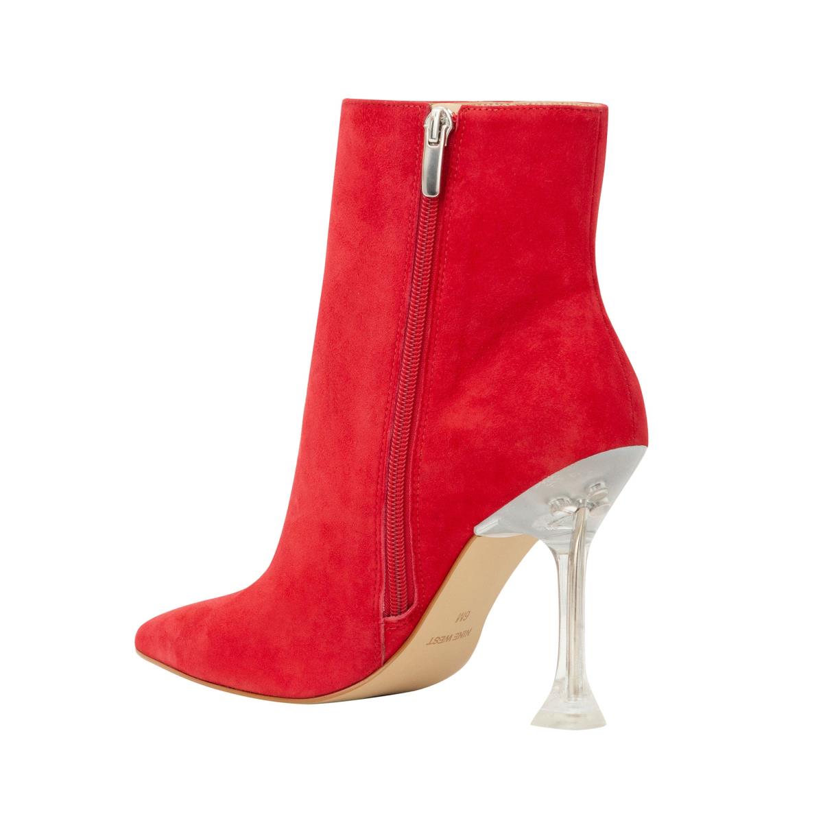 Nine West Tonight Dress Booties Red | IBKH50163