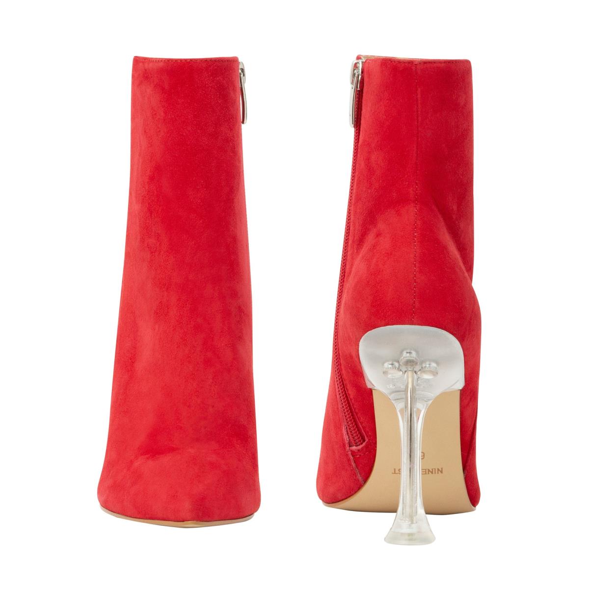 Nine West Tonight Dress Booties Red | IBKH50163