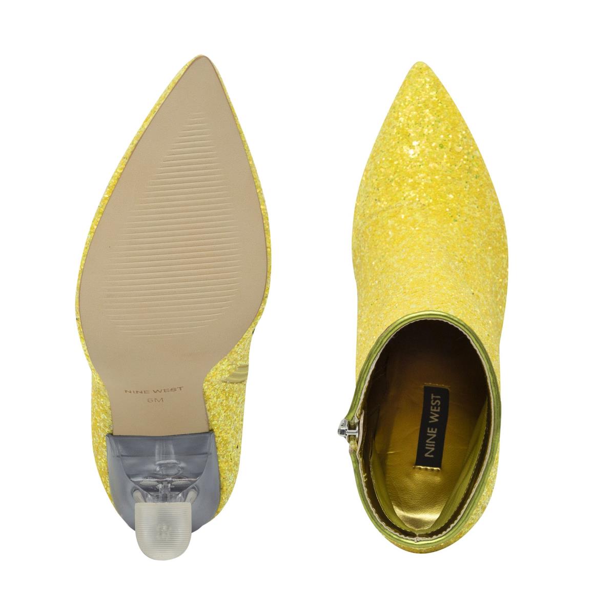 Nine West Tonight Dress Booties Yellow | WABJ65728