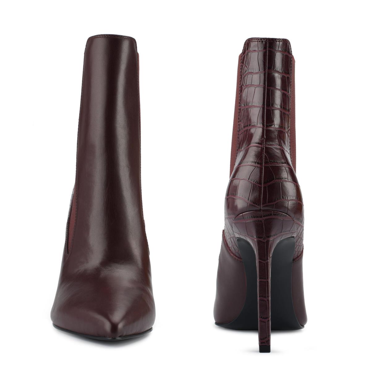 Nine West Topit Dress Booties Brown | XVQP69583