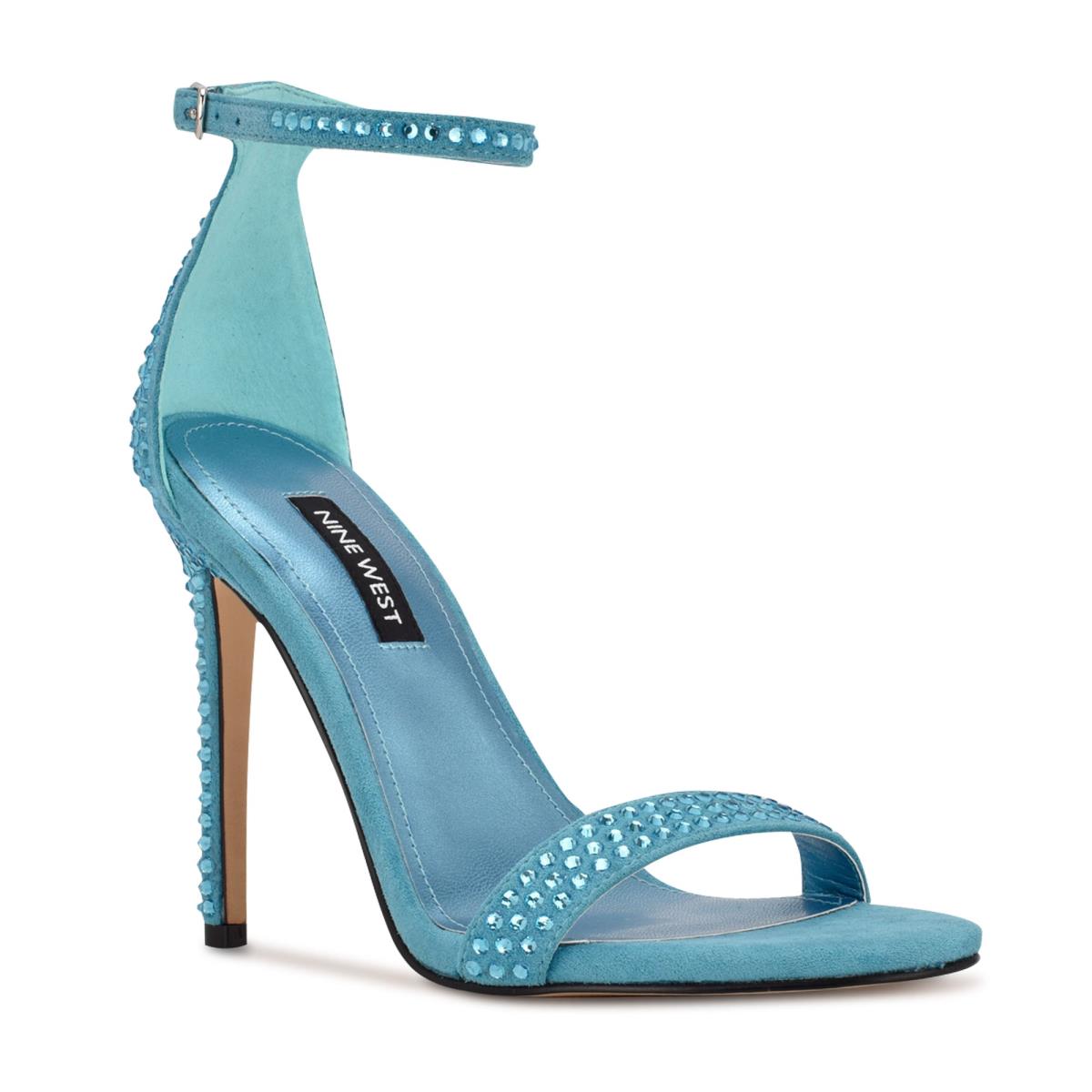 Nine West Toria Ankle Strap Sandals Turquoise | KYBT17035