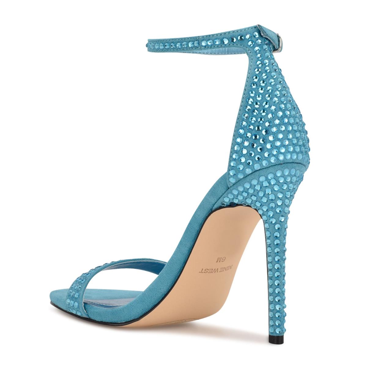 Nine West Toria Ankle Strap Sandals Turquoise | KYBT17035