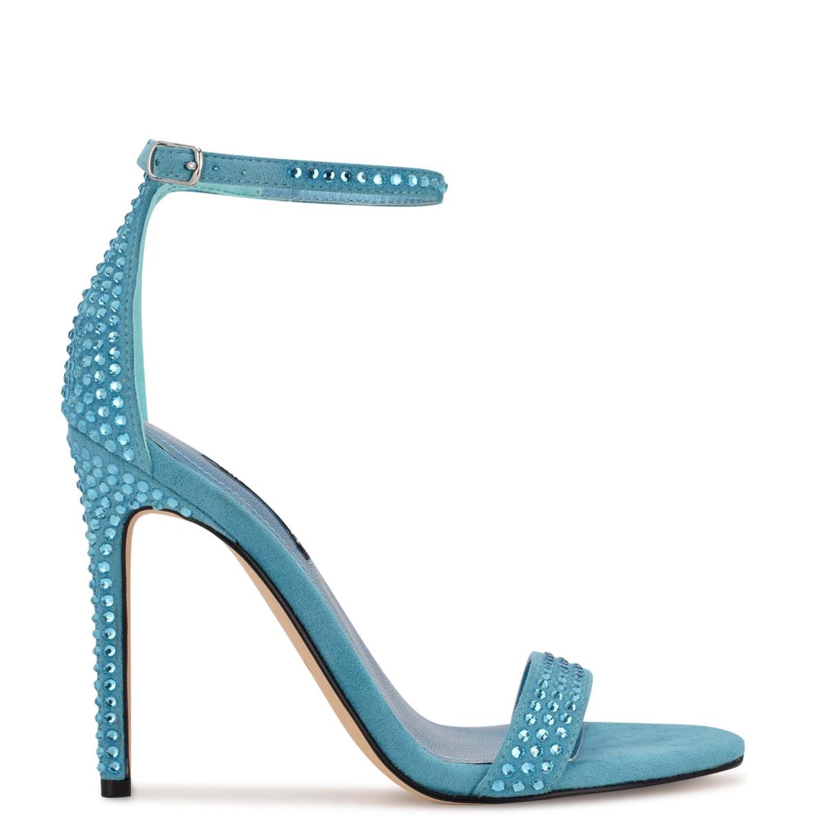 Nine West Toria Ankle Strap Sandals Turquoise | KYBT17035