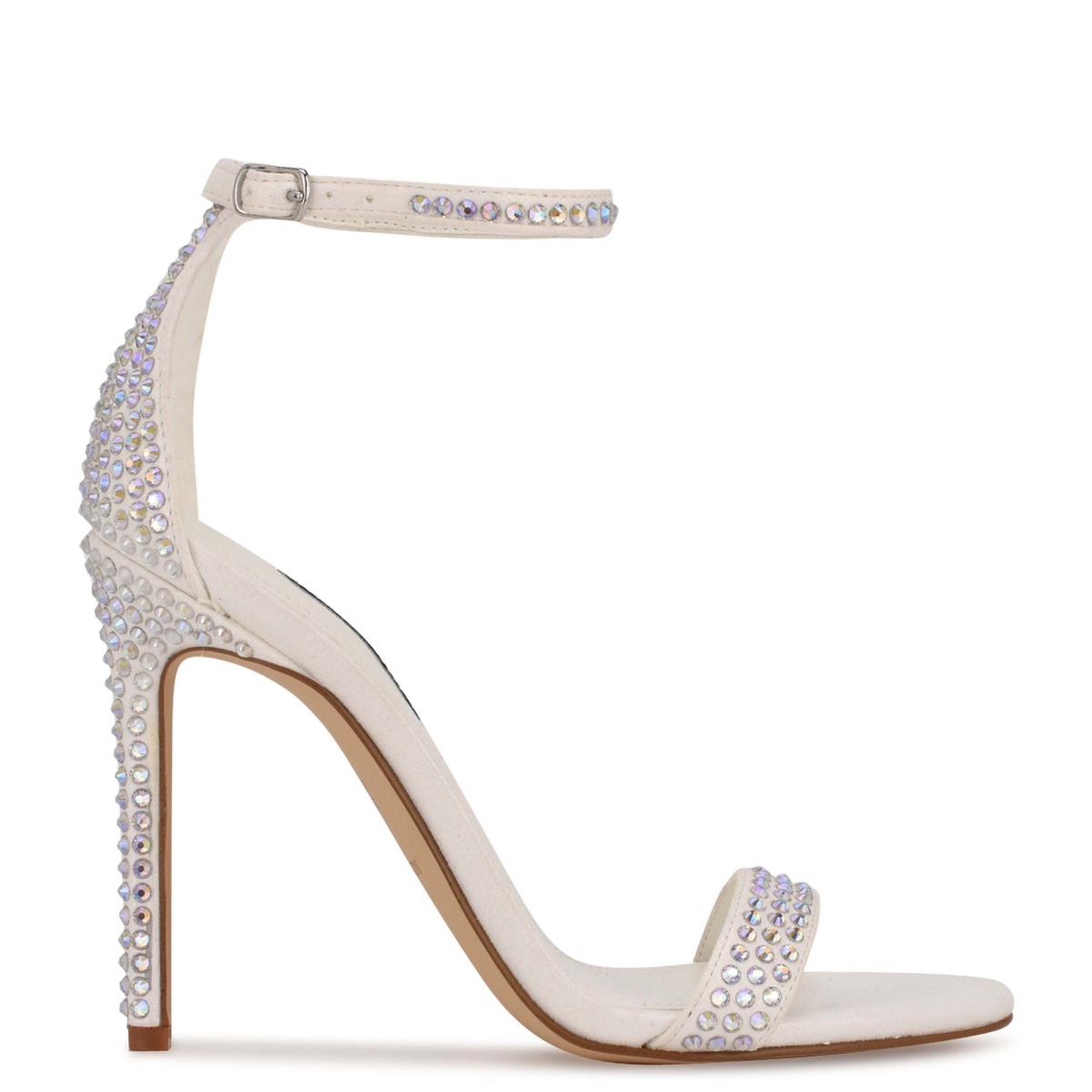 Nine West Toria Ankle Strap Sandals White | UXFW28715