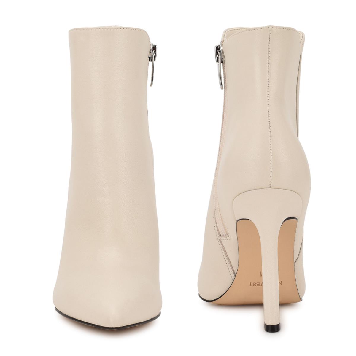 Nine West Torrie Dress Booties Cream | EUCM64918