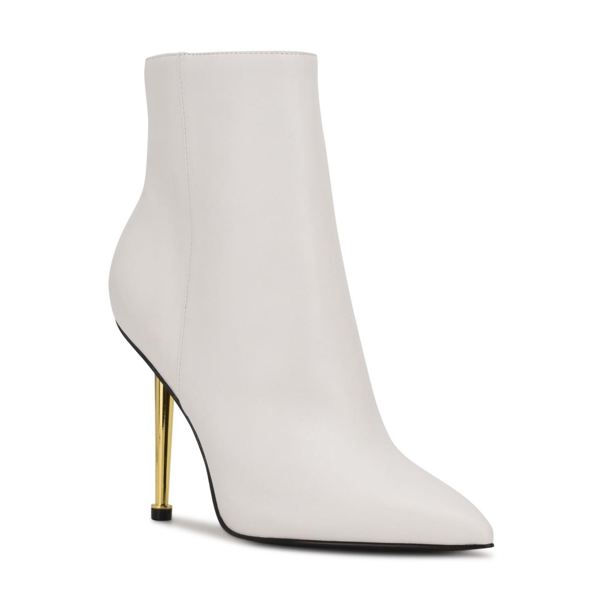 Nine West Tryin Dress Booties White | KANY28465