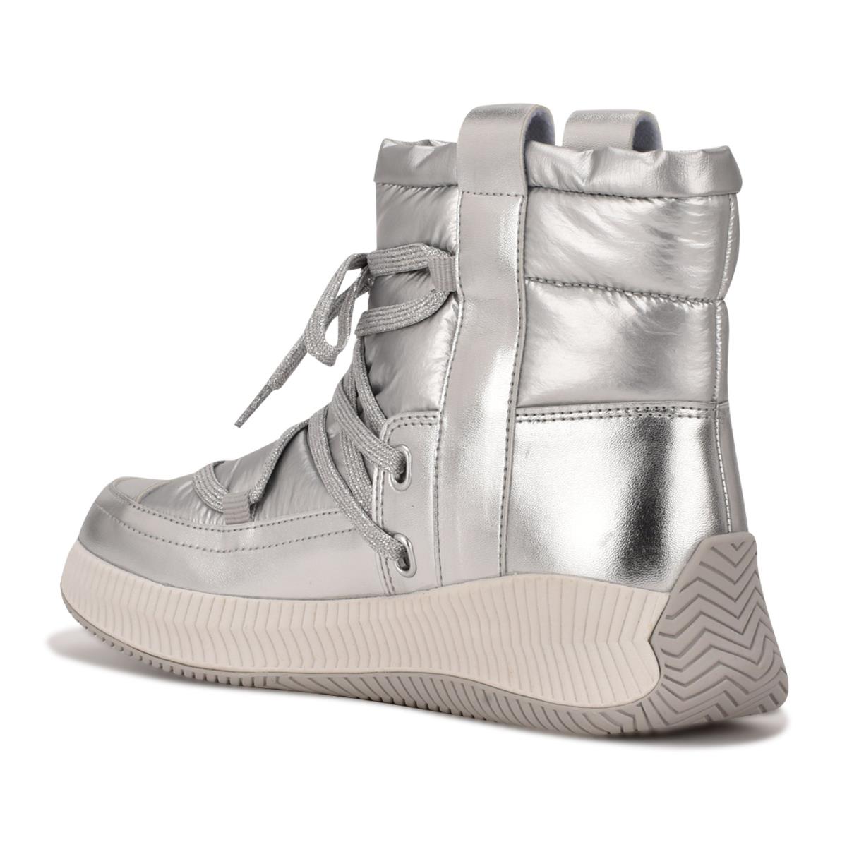 Nine West Tunnel Booties Silver | CIWZ51294