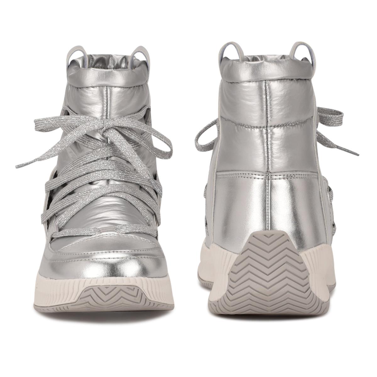 Nine West Tunnel Booties Silver | CIWZ51294