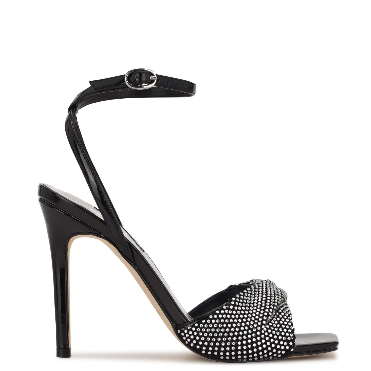 Nine West Twinkle Heeled Dress Sandals Black | LTRQ80152