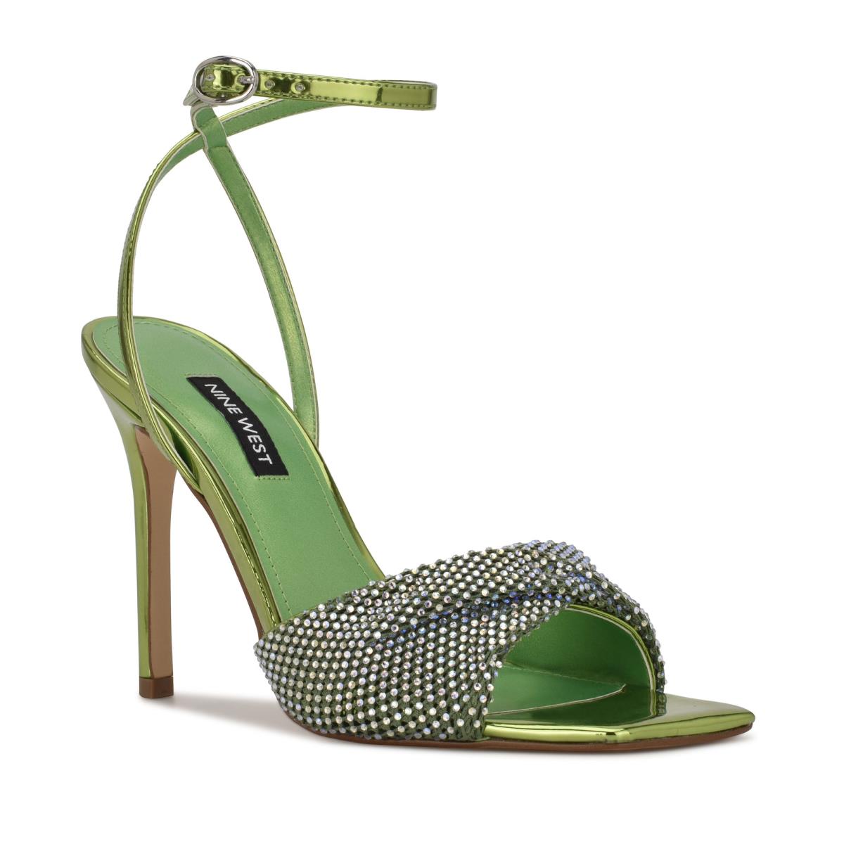 Nine West Twinkle Heeled Dress Sandals Light Green | MEZF84079