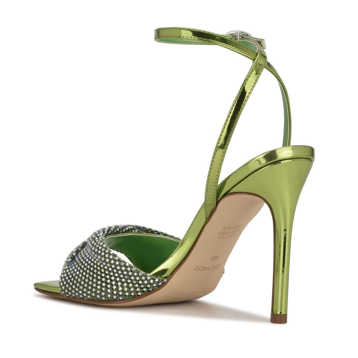 Nine West Twinkle Heeled Dress Sandals Light Green | MEZF84079