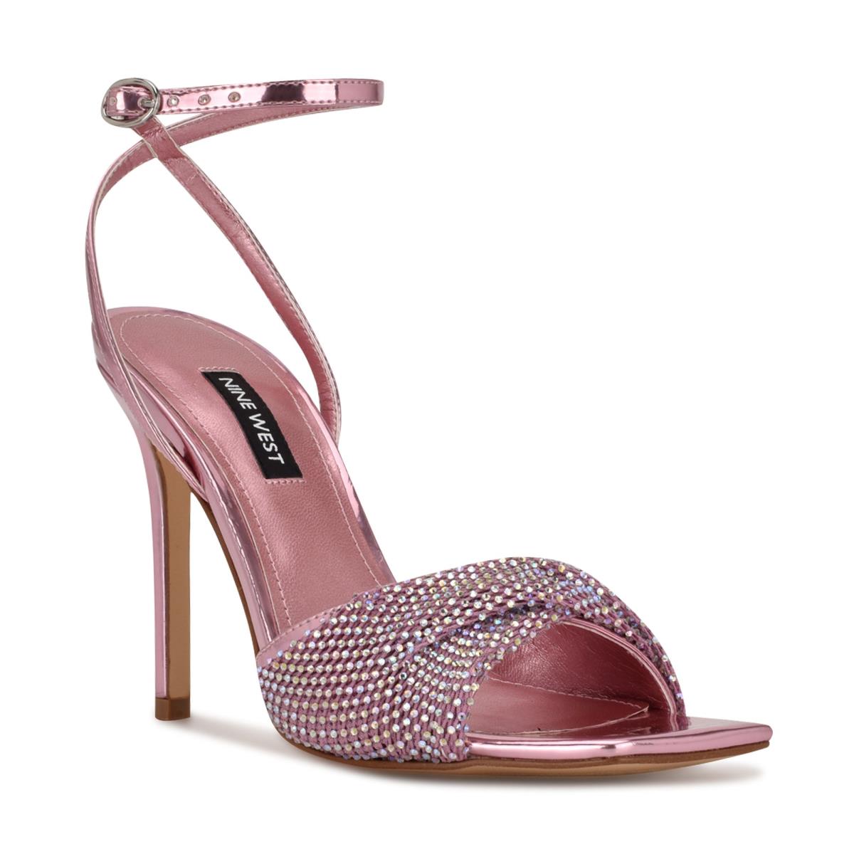 Nine West Twinkle Heeled Dress Sandals Light Pink | WDEU05947