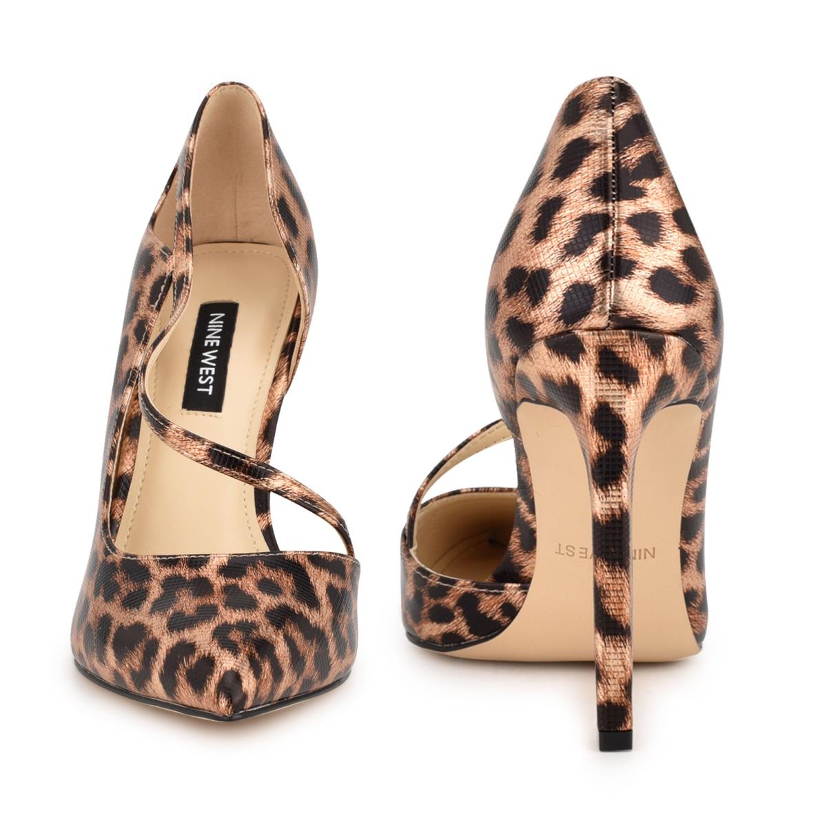 Nine West Twirl Pointy Toe Pumps Leopard | BJRT54293