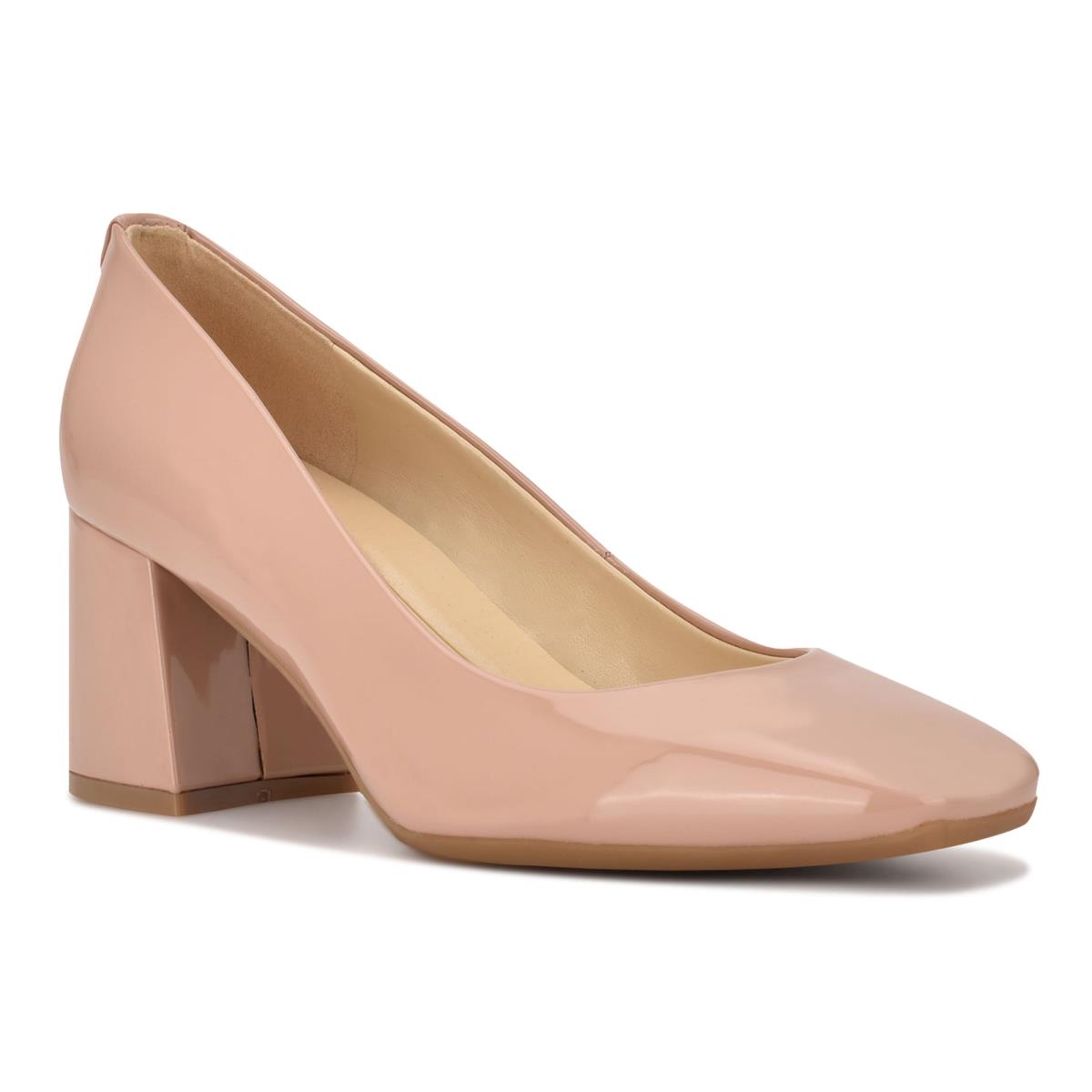 Nine West Vibe 9x9 Block Heel Pumps Beige | KOUW50497