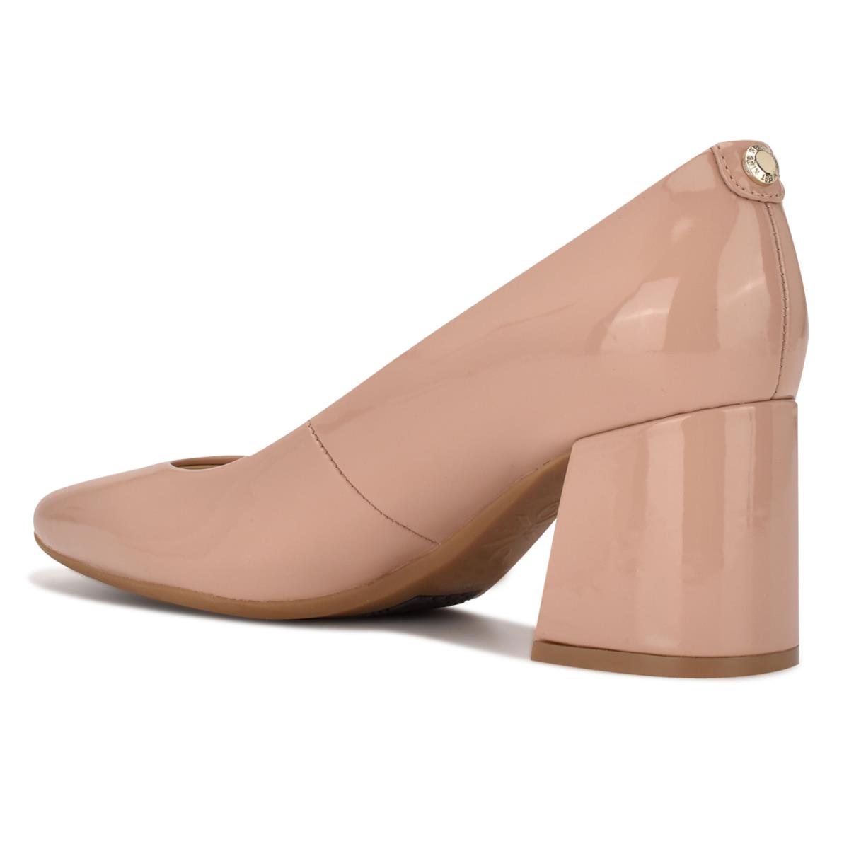 Nine West Vibe 9x9 Block Heel Pumps Beige | KOUW50497