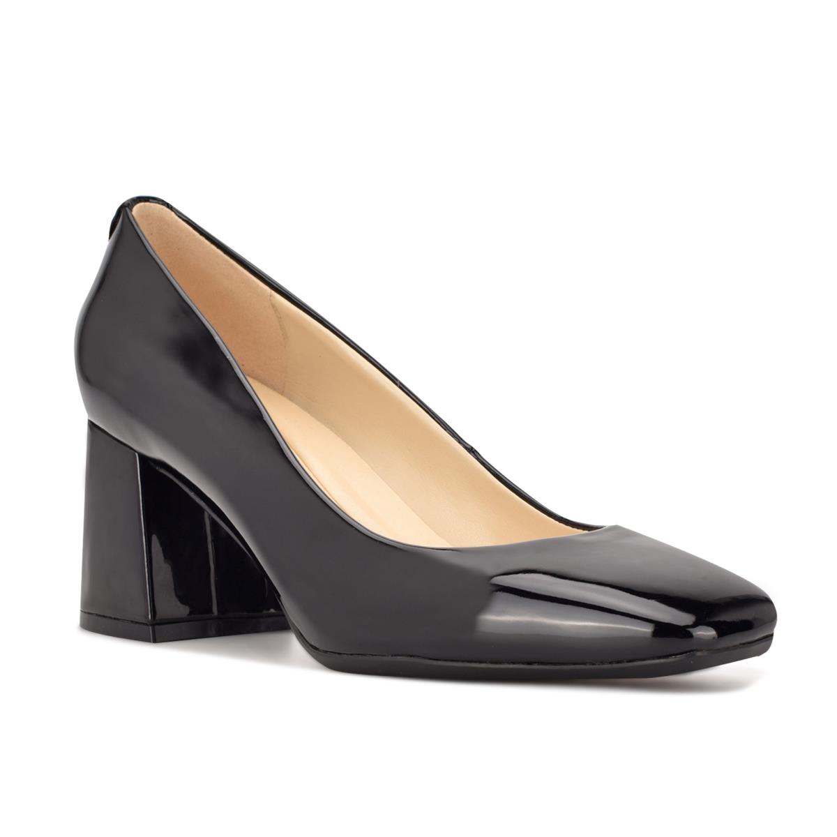 Nine West Vibe 9x9 Block Heel Pumps Black | GWXR97058