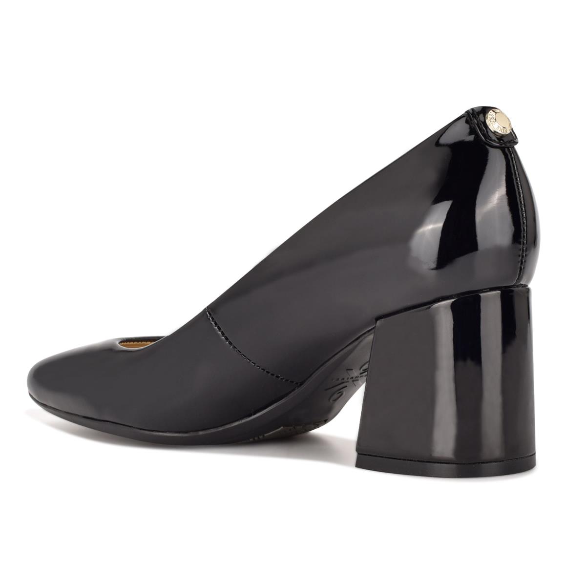 Nine West Vibe 9x9 Block Heel Pumps Black | GWXR97058