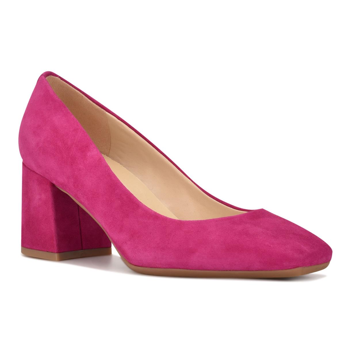 Nine West Vibe 9x9 Block Heel Pumps Pink | DKGZ04753