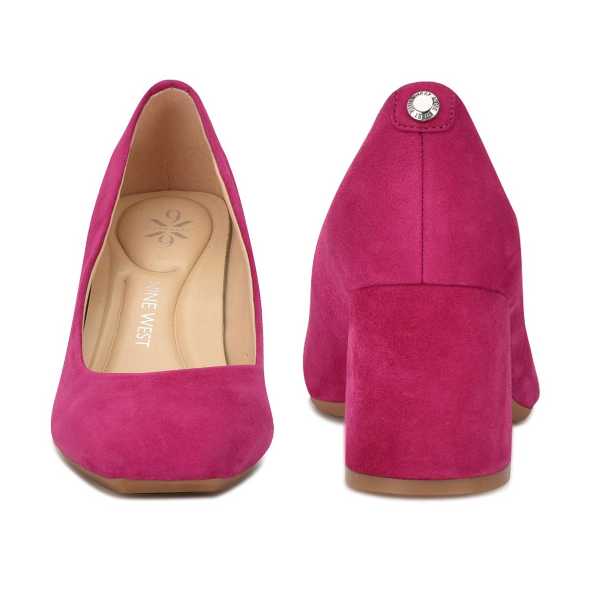 Nine West Vibe 9x9 Block Heel Pumps Pink | DKGZ04753