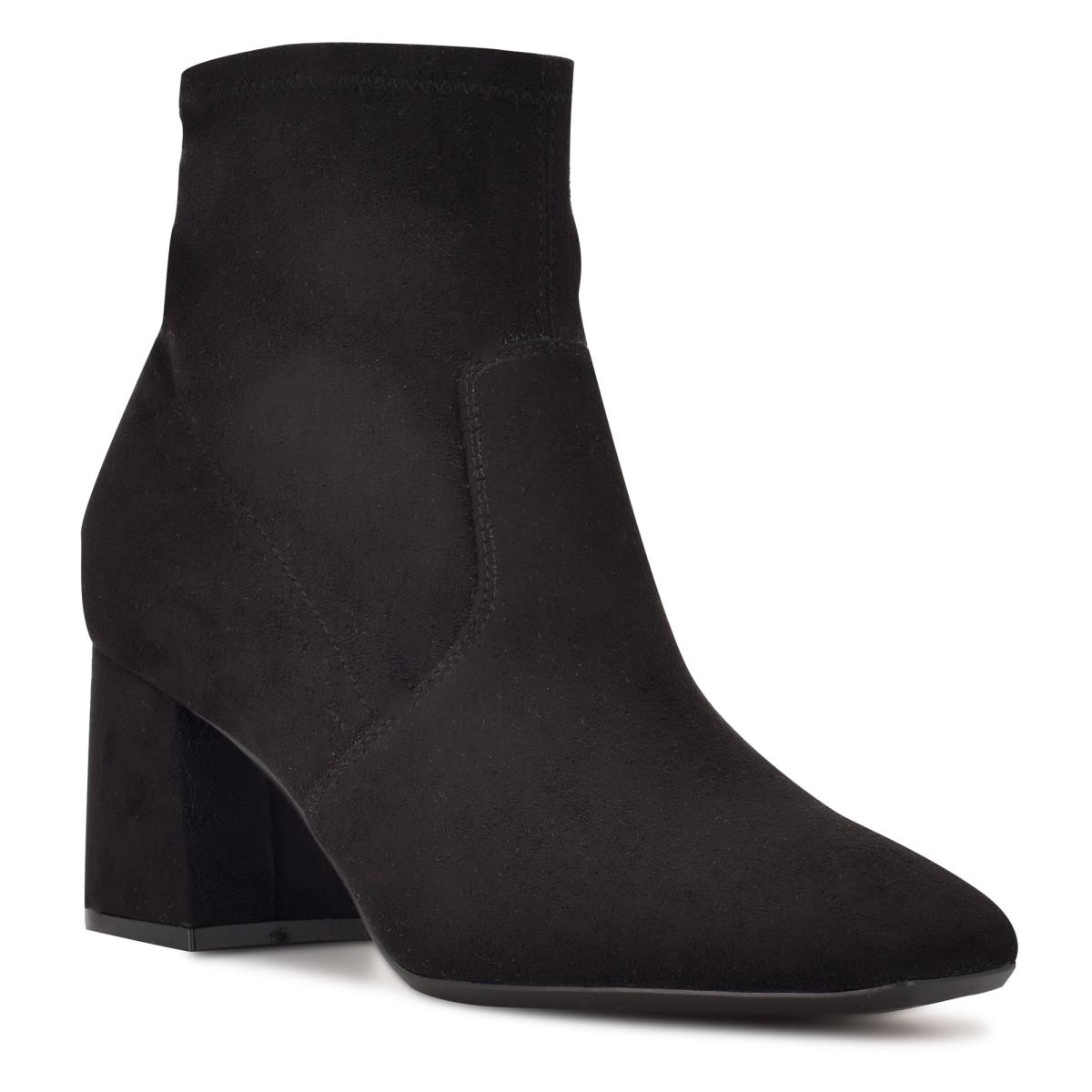 Nine West Viper 9x9 Heeled Booties Black | APQJ31689