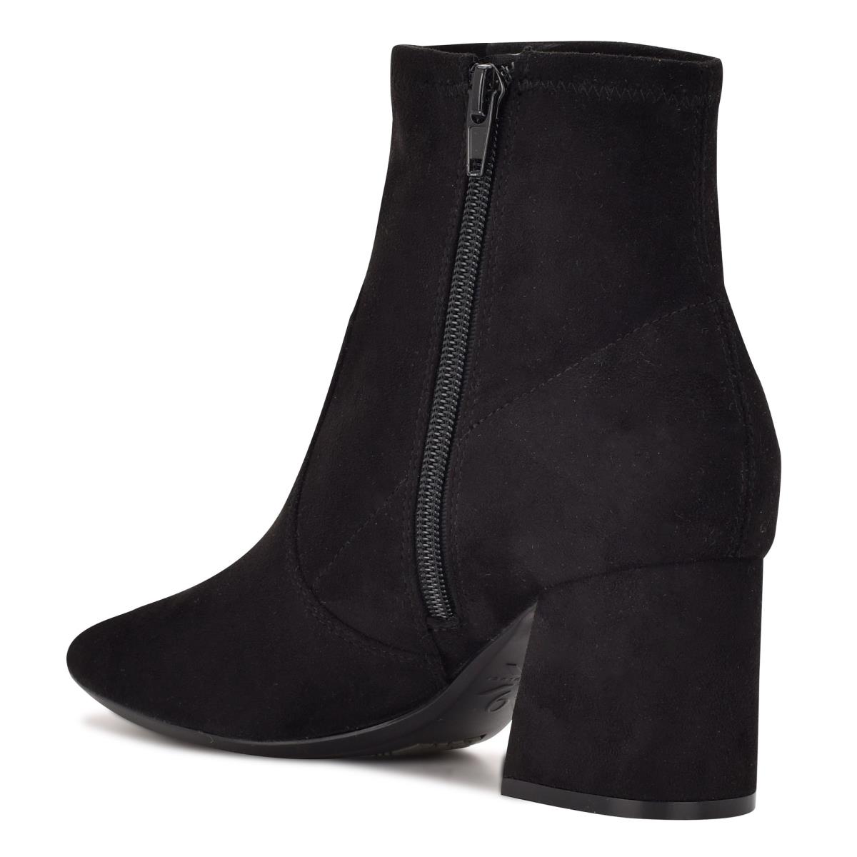 Nine West Viper 9x9 Heeled Booties Black | APQJ31689