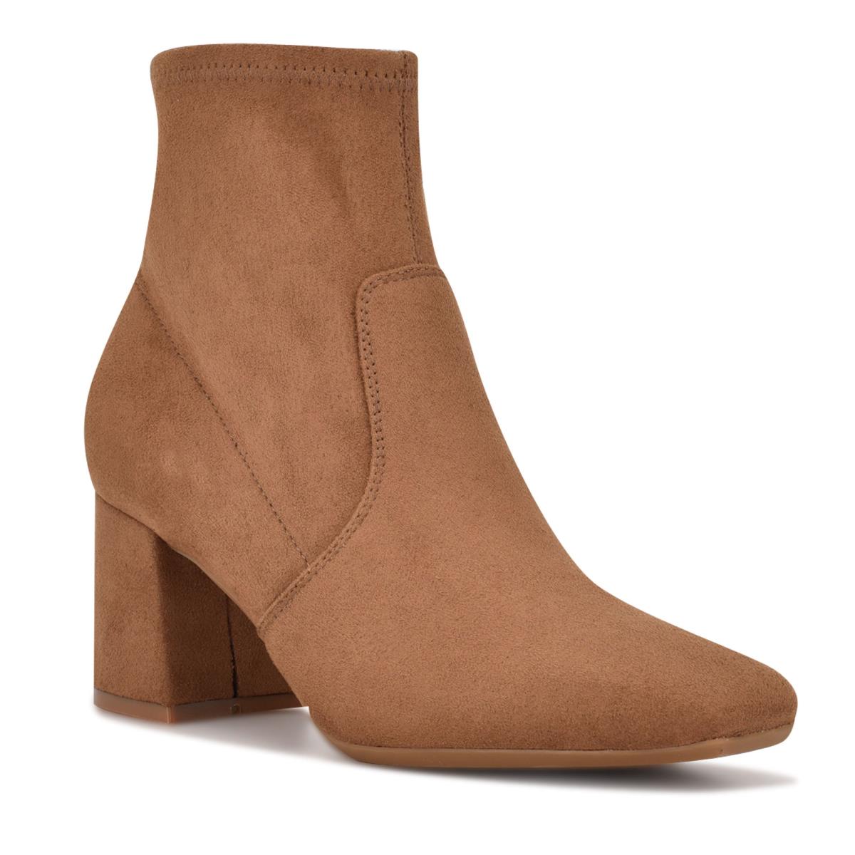 Nine West Viper 9x9 Heeled Booties Brown | YDOT89316