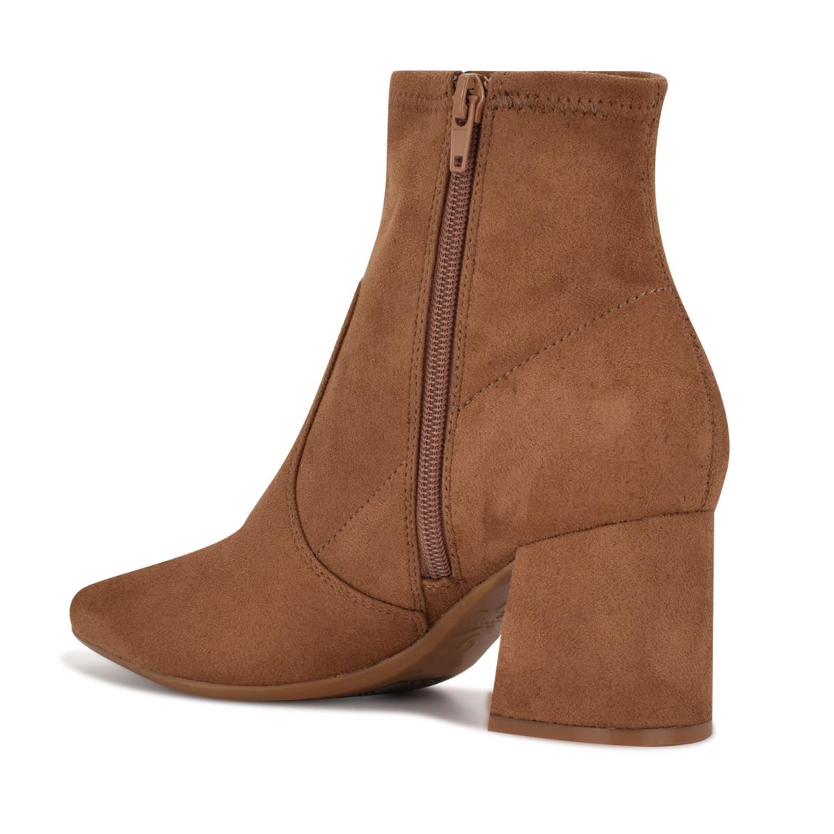 Nine West Viper 9x9 Heeled Booties Brown | YDOT89316