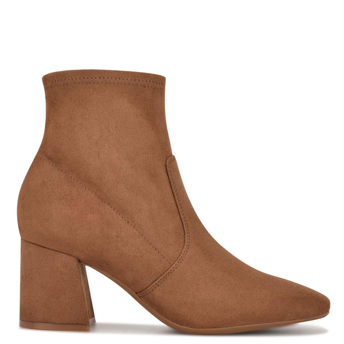 Nine West Viper 9x9 Heeled Booties Brown | YDOT89316